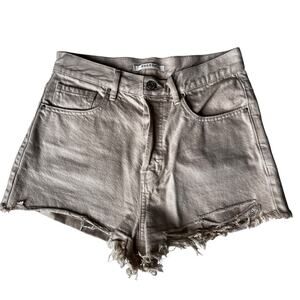 PacSun Women's Vintage High Rise Tan Denim Shorts button fly size 26